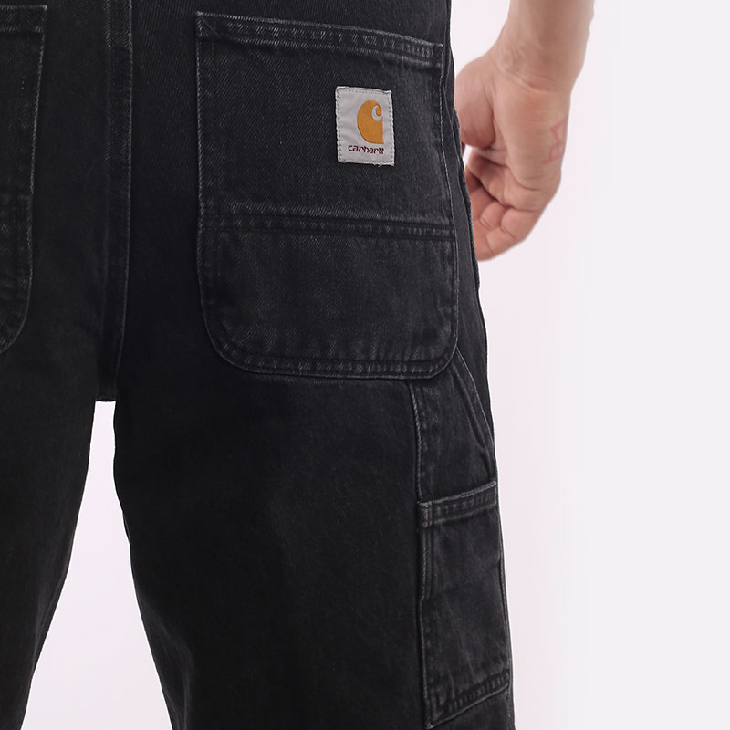 мужские черные шорты  Carhartt WIP Single Knee Short I032026-black - цена, описание, фото 5